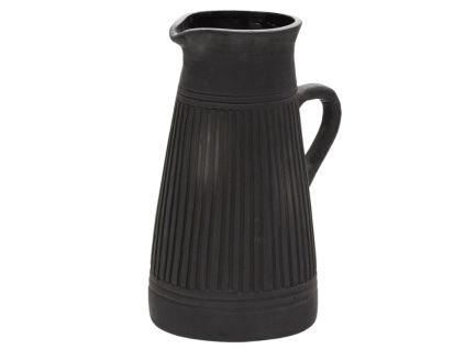 Černá terakotová váza Kave Home Menre 34 cm