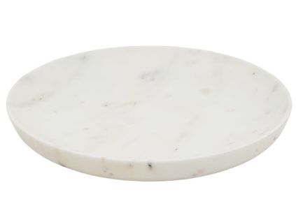 Bílý mramorový servírovací talíř Kave Home Ecin 30 cm