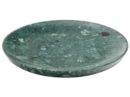 Zelený mramorový servírovací talíř Kave Home Ecin 30 cm