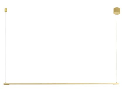 Zlaté kovové závěsné LED světlo Nova Luce Elettra 120 cm
