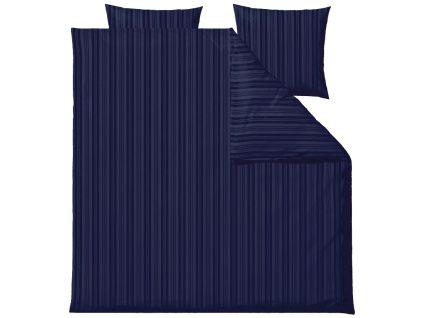 Tmavě modrá bavlněná sada povlečení Noble 200 x 220 cm