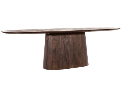 Hnědý dřevěný jídelní stůl Aron 250 x 110 cm