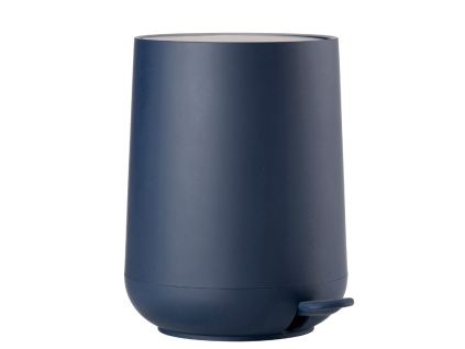 Tmavě modrý plastový pedálový odpadkový koš Nova 3 l