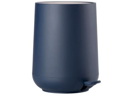 Tmavě modrý plastový pedálový odpadkový koš Nova 5 l