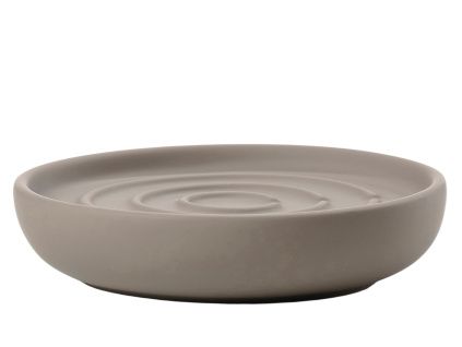 Šedobéžová porcelánová miska na mýdlo Nova One