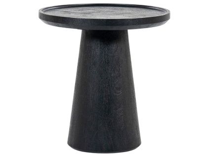 Černý dřevěný odkládací stolek Ron 46 cm