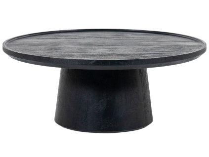 Černý dřevěný konferenční stolek Ron 80 cm