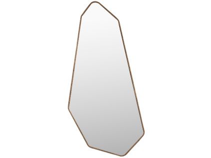 Hnědé dřevěné závěsné zrcadlo DUTCHBONE BASIL 90 x 39,5 cm