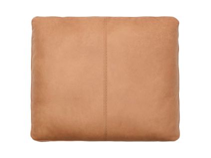 Hnědý kožený polštář Kave Home Blok 50 x 60 cm