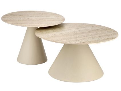 Set keramických konferenčních stolků Hardy 50/60 cm