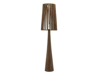Hnědá dřevěná stojací lampa Guard 162 cm