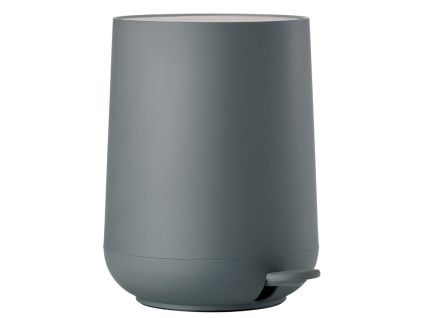Tmavě šedý plastový pedálový odpadkový koš Nova 5 l
