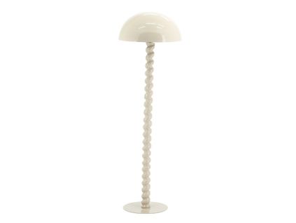 Béžová kovová stojací lampa Luox 150 cm