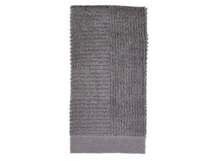 Tmavě šedý bavlněný ručník Classic 50 x 100 cm