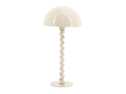 Béžová kovová stolní lampa Luox