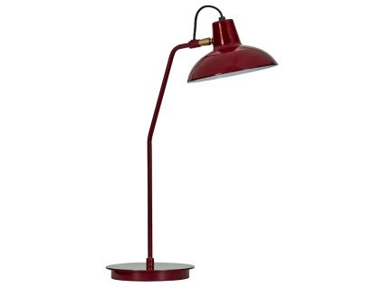 Červená kovová stolní lampa Desk