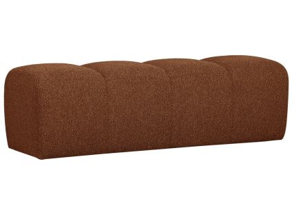 Cihlově hnědá bouclé lavice Zuno 160 cm
