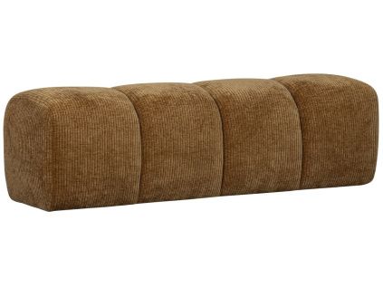Hnědožlutá čalouněná lavice Zuno 160 cm