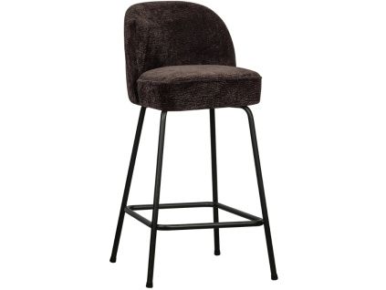 Tmavě hnědá čalouněná barová židle Tergi 64 cm