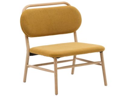 Hořčicově žluté čalouněné křeslo Kave Home Helda