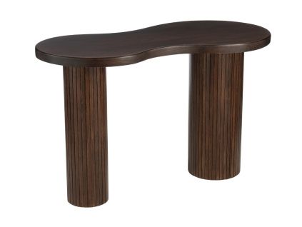 Hnědý dřevěný pracovní stůl J-line Infinity 120 x 64 cm