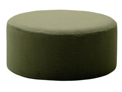 Zelený bouclé taburet Kave Home Kaeli 90 cm