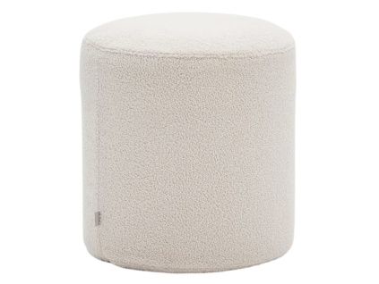 Béžový bouclé taburet Kave Home Kaeli 43 cm