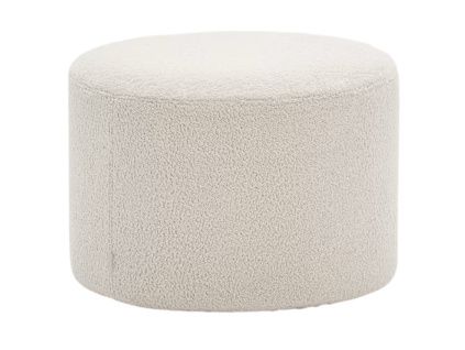 Béžový bouclé taburet Kave Home Kaeli 60 cm