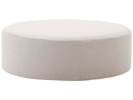 Béžový bouclé taburet Kave Home Kaeli 120 cm