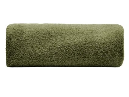 Zelený bouclé potah na taburet Kave Home Kaeli 120 cm