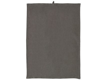 Hnědá lněná utěrka Pure Linen 50 x 70 cm
