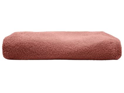 Terakotově červený bouclé potah na taburet Kave Home Kaeli 43 cm