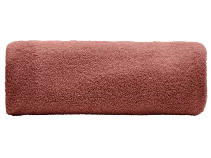Terakotově červený bouclé potah na taburet Kave Home Kaeli 90 cm