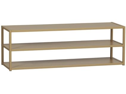 Světle hnědý kovový TV stolek Ellise 120 x 35 cm