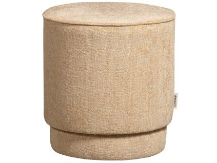 Světle béžový čalouněný taburet Pearlo 40 cm