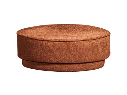 Cihlově červený čalouněný taburet Pearlo 80 cm