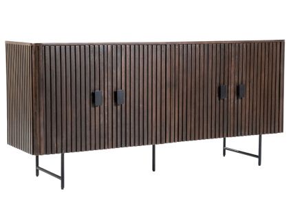 Hnědá dřevěná komoda Remi 170 x 45 cm