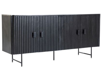 Černá dřevěná komoda Remi 170 x 45 cm