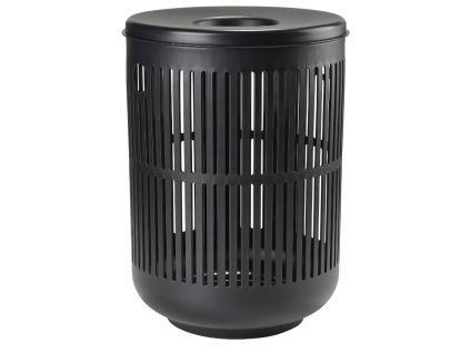 Černý plastový koš na prádlo Ume 60 l