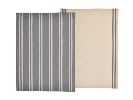 Sada dvou šedých bavlněných utěrek Soft 70 x 50 cm