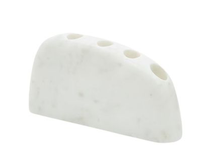 Bílý mramorový svícen Kave Home Signe 25 cm