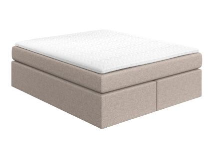 Béžová čalouněná postel boxspring CHESTNUT 180 x 200 cm