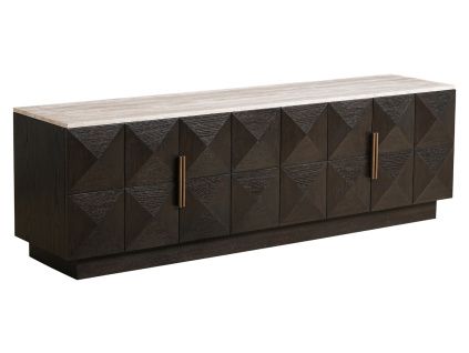 Dubový TV stolek Claremont 196 x 44 cm