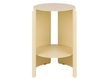 Žlutý kovový odkládací stolek Wa 32 cm