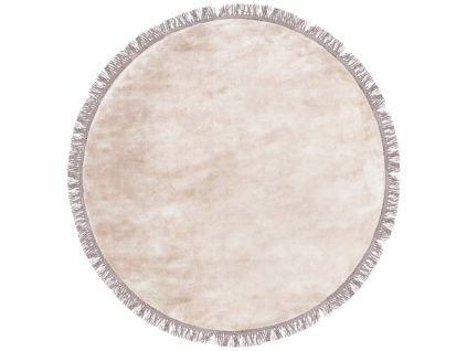 Béžový kulatý koberec Luna 250 cm