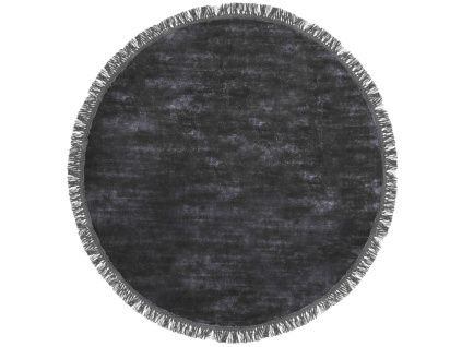 Černý kulatý koberec Luna 200 cm