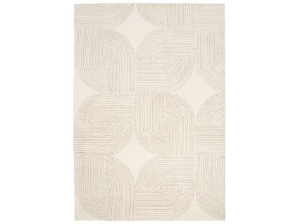 Béžový vlněný koberec Ornate 160 x 230 cm