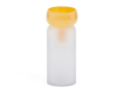 Žlutá skleněná váza Kave Home Kelse 30,5 cm