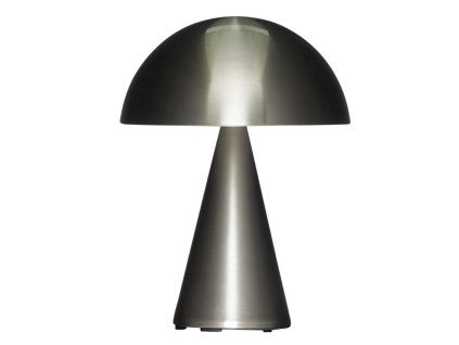 Stříbrná kovová nabíjecí stolní lampa Hübsch Mush 20 cm