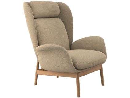 Béžové čalouněné lounge křeslo FLEXLUX PADOVA II.
